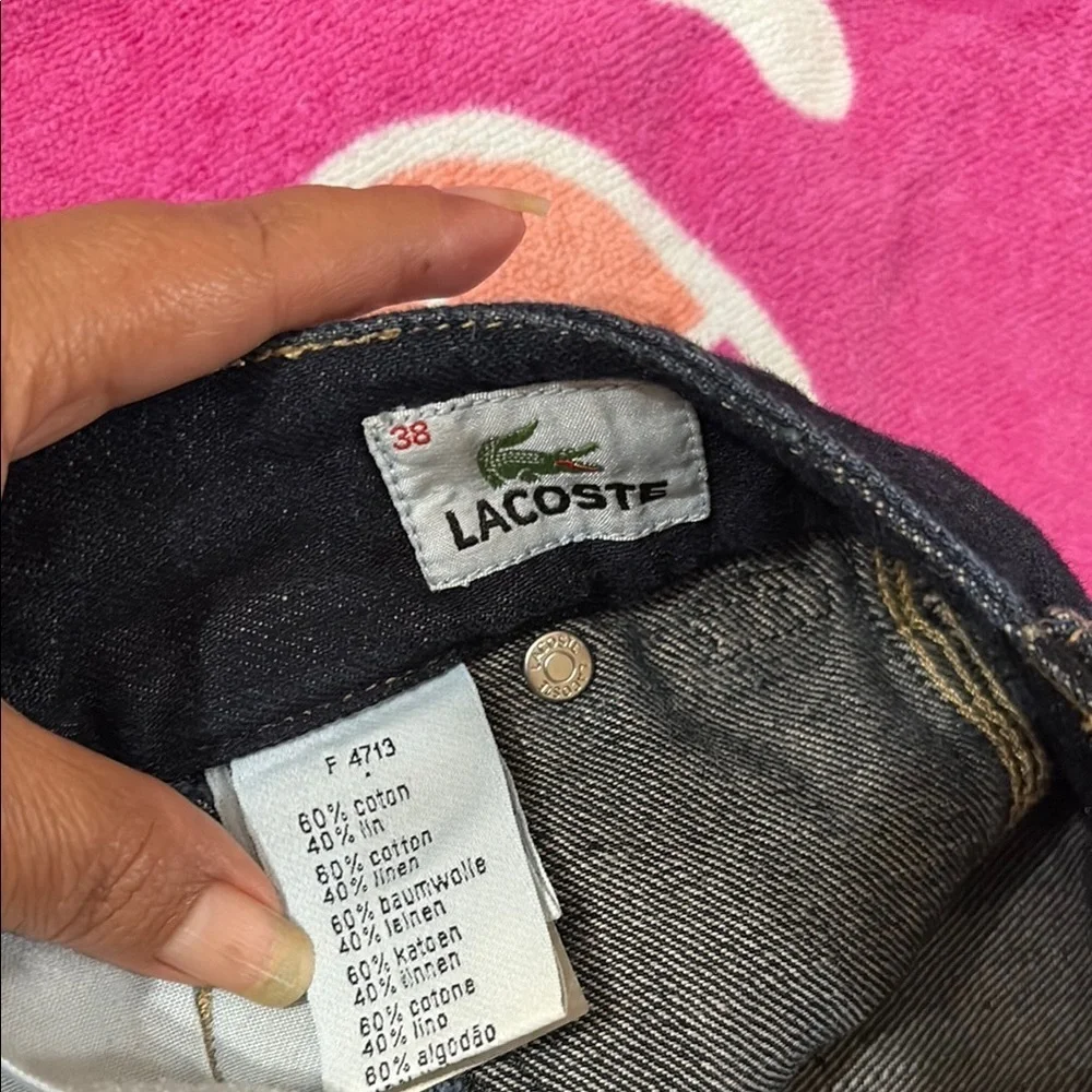 LACOSTE Dark Blue Denim Shorts